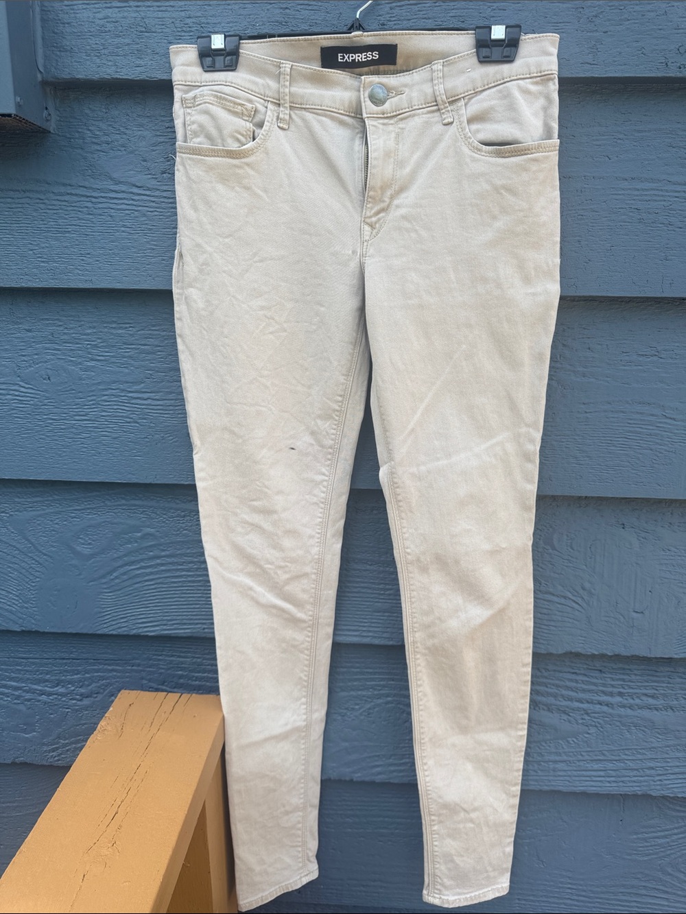 Express Stretch Midrise Legging in Light Khaki